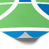 Abstraktes geometrisches Retro-Muster mit Tri Poster (Ecke)