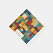 Abstraktes geometrisches Retro-Party für spieleris Serviette (Ecke)