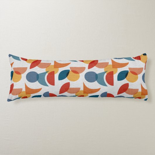 Abstraktes geometrisches Retro Seitenschläferkissen (Vorderseite)
