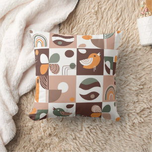 Abstraktes geometrisches Retroästhetikmuster Kissen