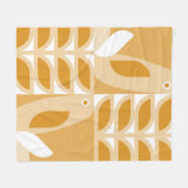 Abstraktes geometrisches Retromuster Fleecedecke (Vorderseite (Horizontal))
