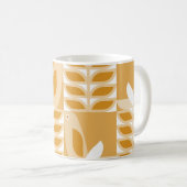 Abstraktes geometrisches Retromuster Kaffeetasse (VorderseiteRechts)