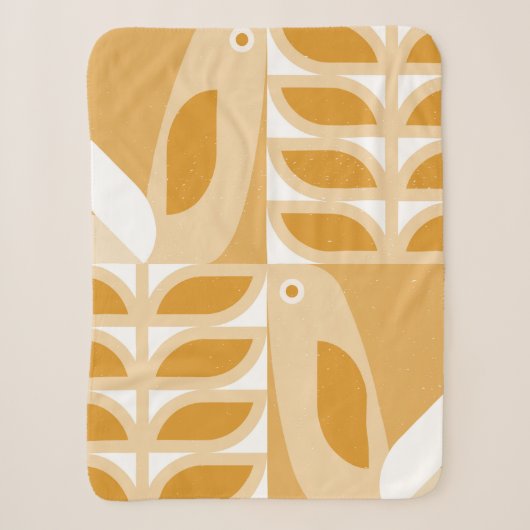 Abstraktes geometrisches Retromuster Sherpadecke (Vorderseite)