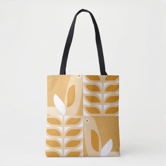 Abstraktes geometrisches Retromuster Tasche (Vorderseite)