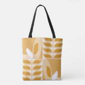 Abstraktes geometrisches Retromuster Tasche (Rückseite)