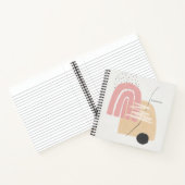 Abstraktes geometrisches rosa Farbblatt Notizblock (Innenseite)