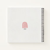 Abstraktes geometrisches rosa Farbblatt Notizblock (Rückseite)