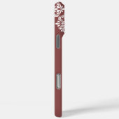 Abstraktes geometrisches rotes Damast Case-Mate iPhone Hülle (Rückseite / Rechts)