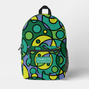 Abstraktes geometrisches Rundungsmuster Bedruckter Rucksack
