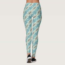 Abstraktes geometrisches Schneeflockenmuster Leggings