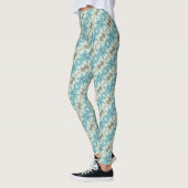 Abstraktes geometrisches Schneeflockenmuster Leggings (Links)