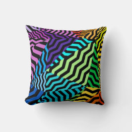 Abstraktes geometrisches Schwarz-Farbmuster Kissen