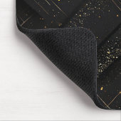 Abstraktes geometrisches Schwarz-Gold-Design Mousepad (Ecke)