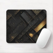 Abstraktes geometrisches Schwarz-Gold-Design Mousepad (Mit Mouse)