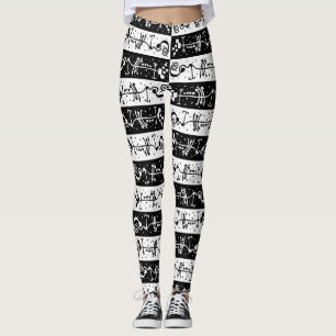 Abstraktes geometrisches Schwarz-Weiß-Muster – Han Leggings