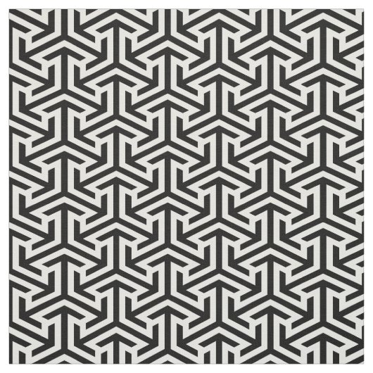 abstraktes geometrisches Schwarzweiß-Design Stoff (Muster)