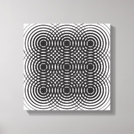 abstraktes geometrisches Schwarzweißdesign Leinwanddruck