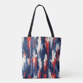 Abstraktes geometrisches Schwarzweißmuster Tasche (Rückseite)