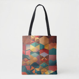 Abstraktes geometrisches Sechseckmuster Tasche