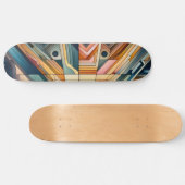Abstraktes geometrisches Skateboard: fett, farbig Skateboard (Horizontal)