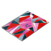 Abstraktes geometrisches Sketchbuch in Rosa Notizblock (Linke Seite)
