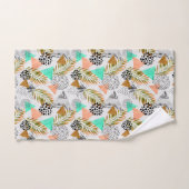Abstraktes geometrisches tropisches Blatt-Muster Badhandtuch Set (Handtuch)