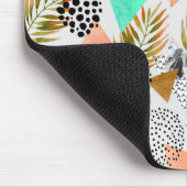 Abstraktes geometrisches tropisches Blatt-Muster Mousepad (Ecke)