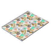 Abstraktes geometrisches tropisches Blatt-Muster Notizblock (Linke Seite)