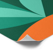 Abstraktes geometrisches Vintages Muster in Skandi Poster (Ecke)