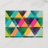 Abstraktes geometrisches Watercolordreieckmuster Visitenkarte (Rückseite)