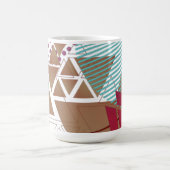 Abstraktes geometrisches Zahlenmuster Kaffeetasse (Mittel)