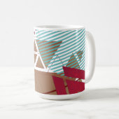 Abstraktes geometrisches Zahlenmuster Kaffeetasse (VorderseiteRechts)