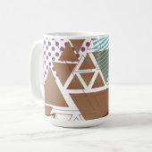 Abstraktes geometrisches Zahlenmuster Kaffeetasse (Vorderseite Links)
