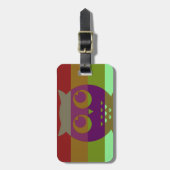 Abstraktes Gepäckstück mit Ledergurt Gepäckanhänger (Vorderseite vertikal)