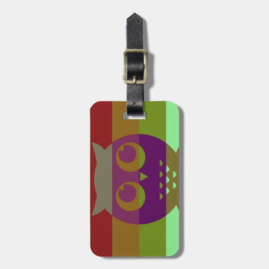 Abstraktes Gepäckstück mit Ledergurt Gepäckanhänger (Vorderseite vertikal)