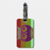 Abstraktes Gepäckstück mit Ledergurt Gepäckanhänger (Rückseite vertikal)