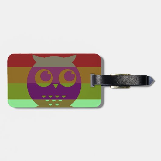 Abstraktes Gepäckstück mit Ledergurt Gepäckanhänger (Rückseite horizontal)