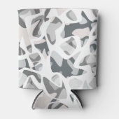 Abstraktes gepunktetes Muster in hellgrauen Flecke Dosenkühler (Vorderseite)