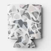 Abstraktes gepunktetes Muster in hellgrauen Flecke Dosenkühler (Rückseite)