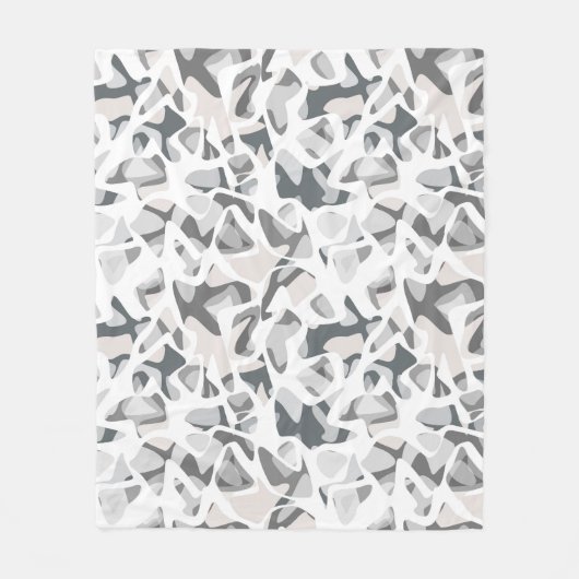 Abstraktes gepunktetes Muster in hellgrauen Flecke Fleecedecke (Vorderseite)