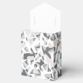 Abstraktes gepunktetes Muster in hellgrauen Flecke Geschenkschachtel (Geöffnet)