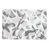 Abstraktes gepunktetes Muster in hellgrauen Flecke Kissenbezug (Rückseite)