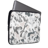 Abstraktes gepunktetes Muster in hellgrauen Flecke Laptopschutzhülle (Vorne Rechts)