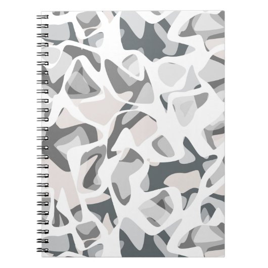 Abstraktes gepunktetes Muster in hellgrauen Flecke Notizblock (Vorderseite)