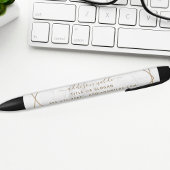 Abstraktes Geschäft mit geometrischem weißem Marmo Kugelschreiber