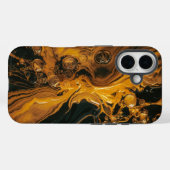 Abstraktes geschmolzenes Gold Case-Mate iPhone Hülle (Rückseite (Horizontal))
