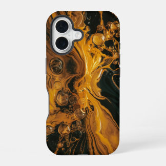 Abstraktes geschmolzenes Gold iPhone 16 Hülle