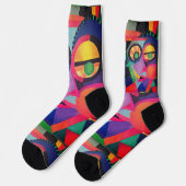 Abstraktes Gesicht #1 Socken (Linkes Detail)
