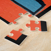 Abstraktes Gesicht Art Deco Puzzle (Seite)
