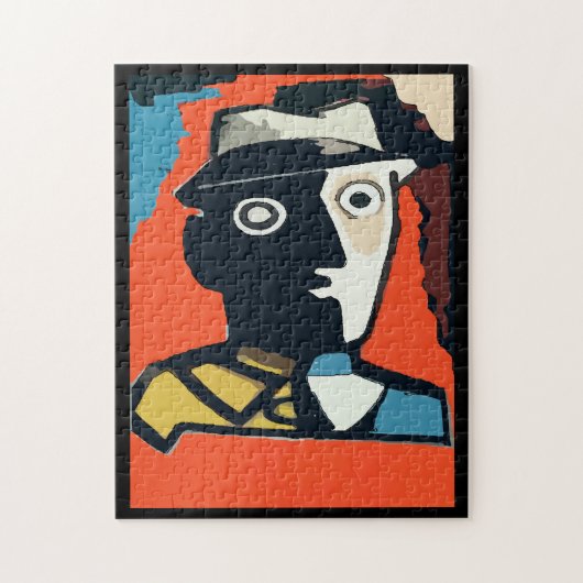 Abstraktes Gesicht Art Deco Puzzle (Vertikal)